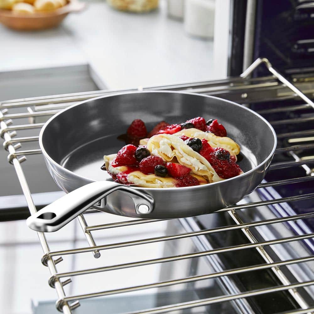GreenPan GP5 Stainless Steel Ceramic Nonstick 2-Piece Frypan Set, 10" and 12"