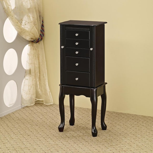 Venetian Worldwide Therese Black Jewelry Armoire