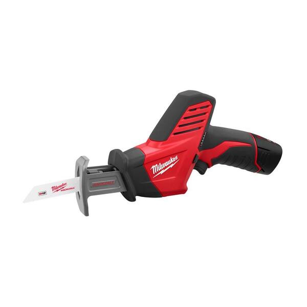 Milwaukee - M12 12-Volt Lithium-Ion Cordless HACKZALL Reciprocating Saw Kit with Free M12 3/8 in. Hammer Drill