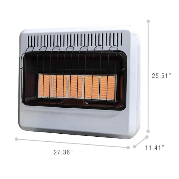 Heater 30,000 BTU Vent Free Radiant Natural Gas or Propane