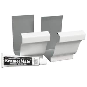 5 in. White Aluminum Seamers with SeamerMate (2-Pack)