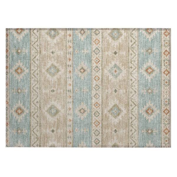 Chantille Machine Washable Indoor/Outdoor Abstract ACN3126 Sky 2 ft. x 3 ft. Accent Rug