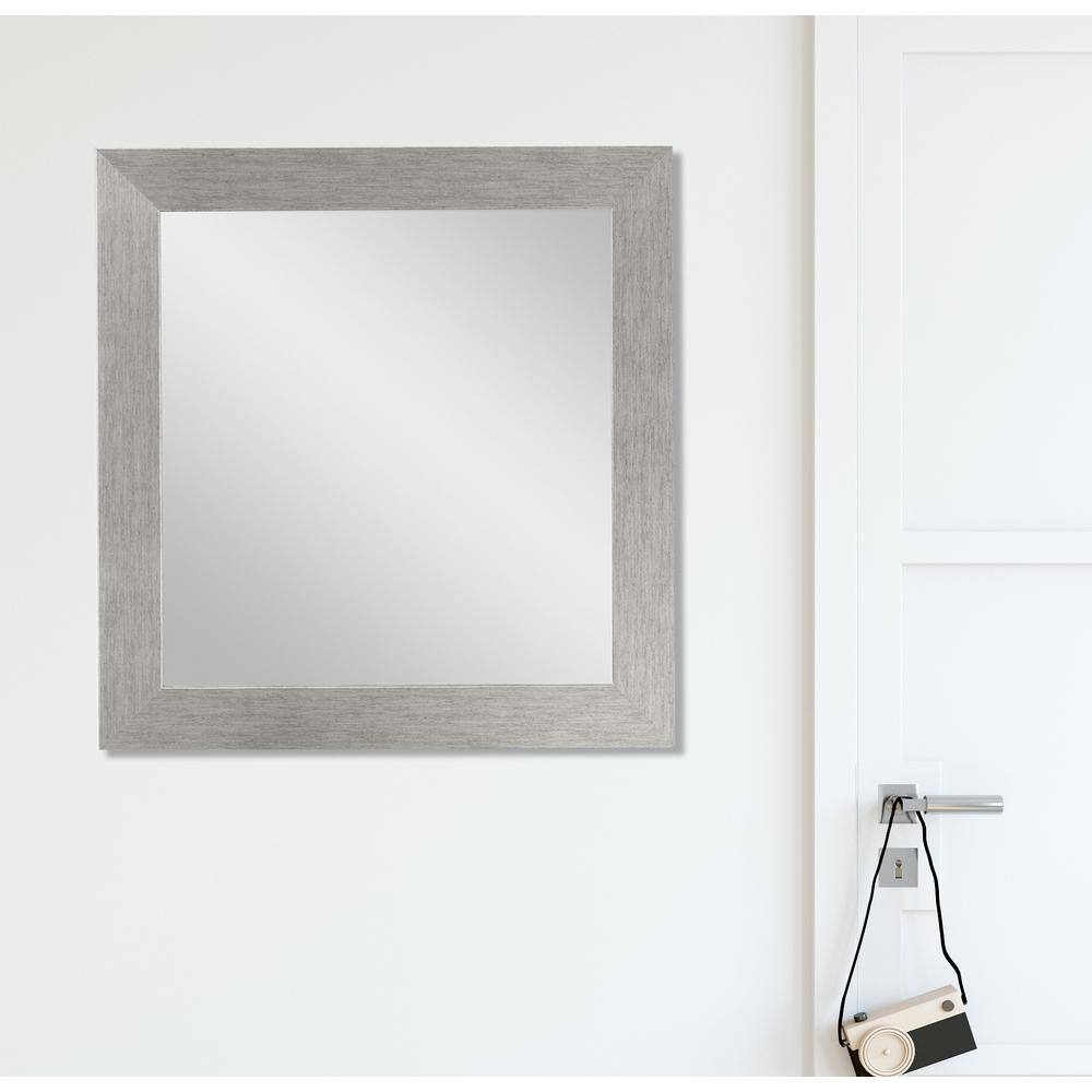 BrandtWorks Medium Square Gray Modern Mirror (32 in. H x 32 in. W ...