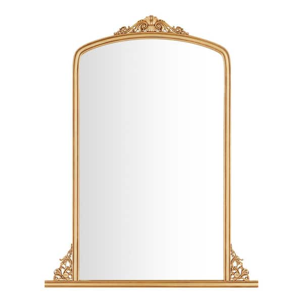 Large Classic Arched Vintage Style Gold Framed Mirror (32 in. W x 41 in. H)