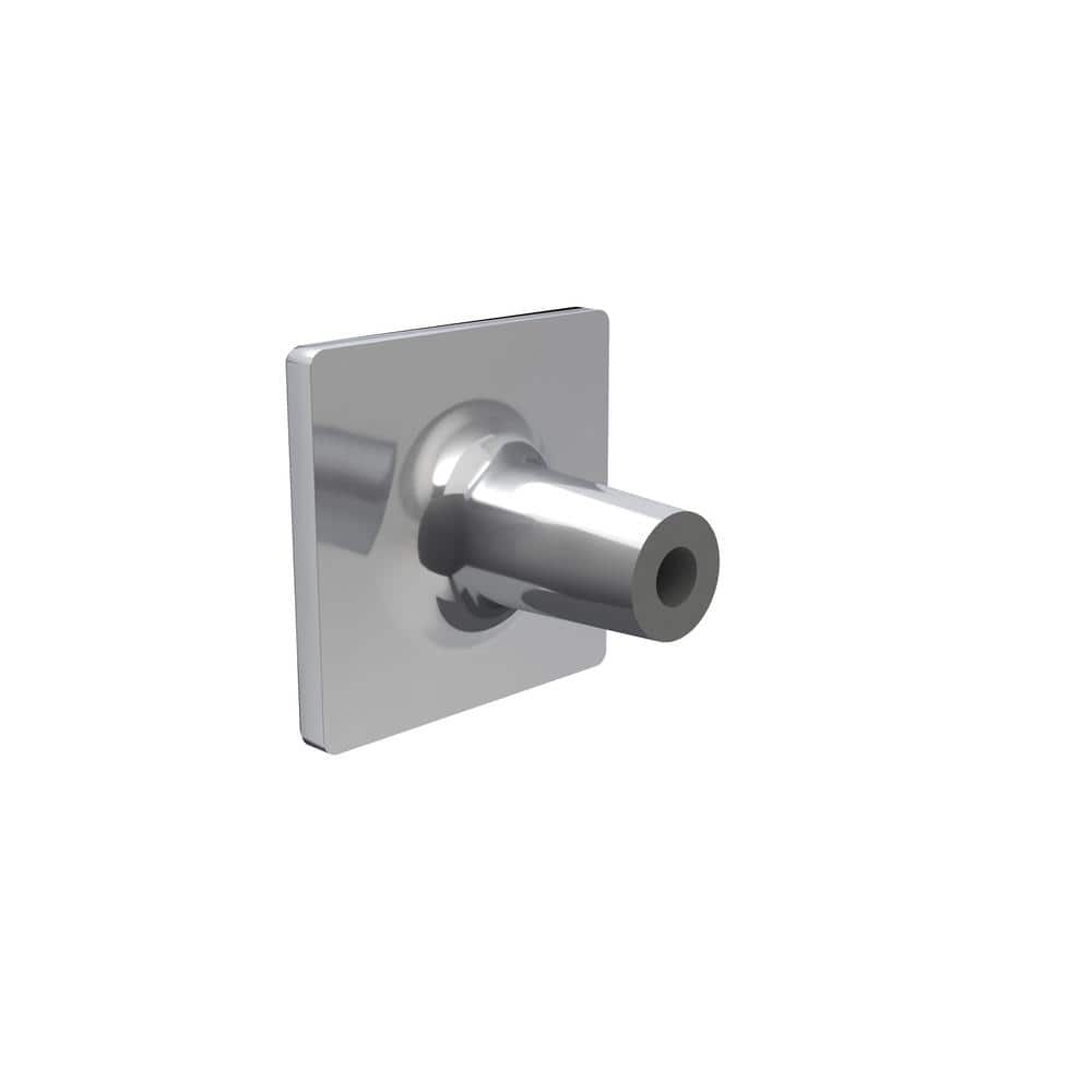 Polished Chrome Square Cabinet Knob with Mounting Hardware