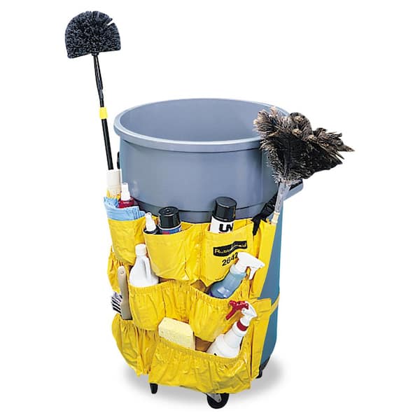 Rubbermaid® Brute® Yellow Trash Can Caddy Bag w/ 8 Pockets —