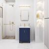 Water Creation Elise 24.5 in. W x 18 In. D Bath Vanity in Monarch Blue with Ceramics Vanity Top in White with White Basin ES24CR06MB-000000000