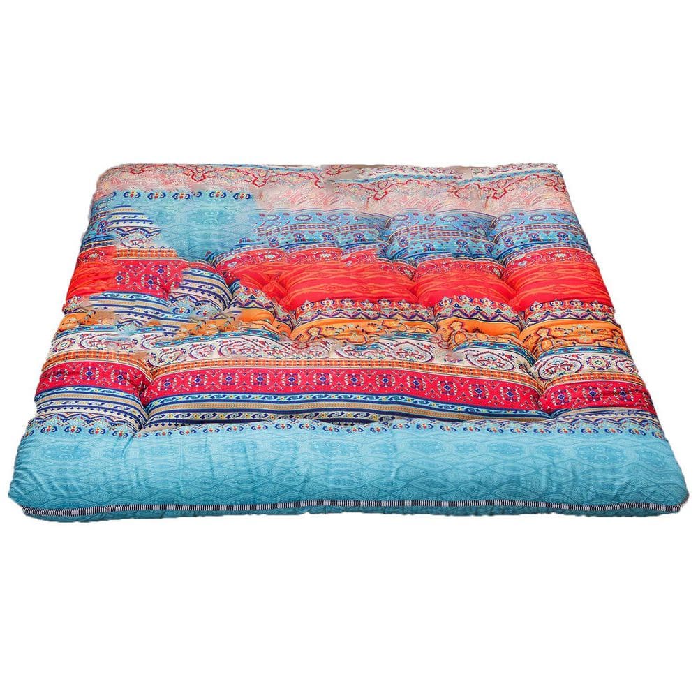 Bohemian Vintage Full Firm 2 Layers High Density Foam 3.5 in. Mattress with Microfiber Cover for Floor Lounger Couch Bed price history on PriceWatchPro