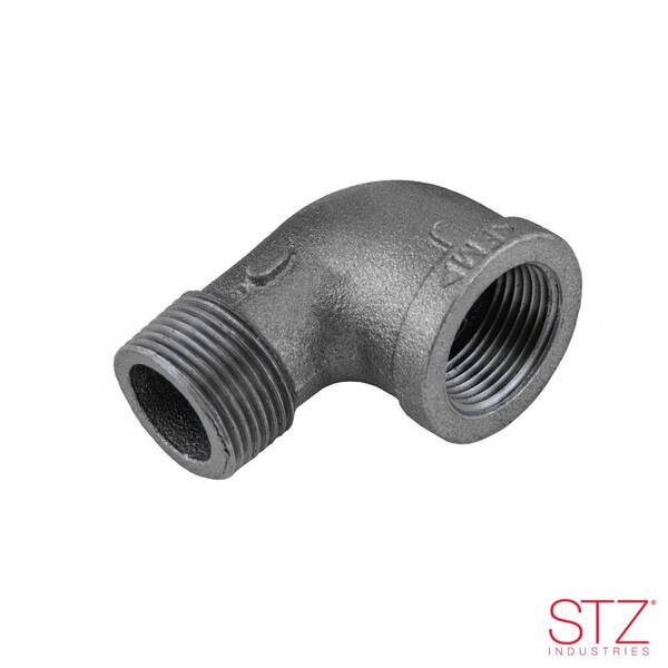 STZ - 1 in. Black Iron 90-degree FIP x MIP Street Elbow