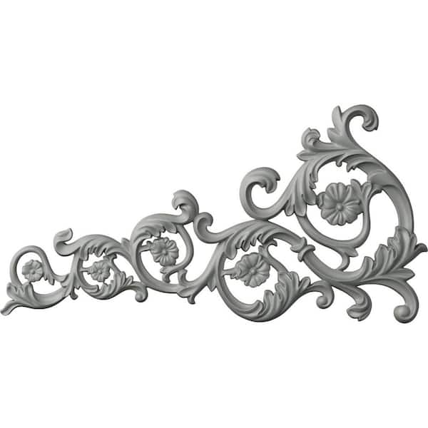 Ekena Millwork 1 in. x 29-3/4 in. x 15-1/4 in. Polyurethane Avery Right Onlay