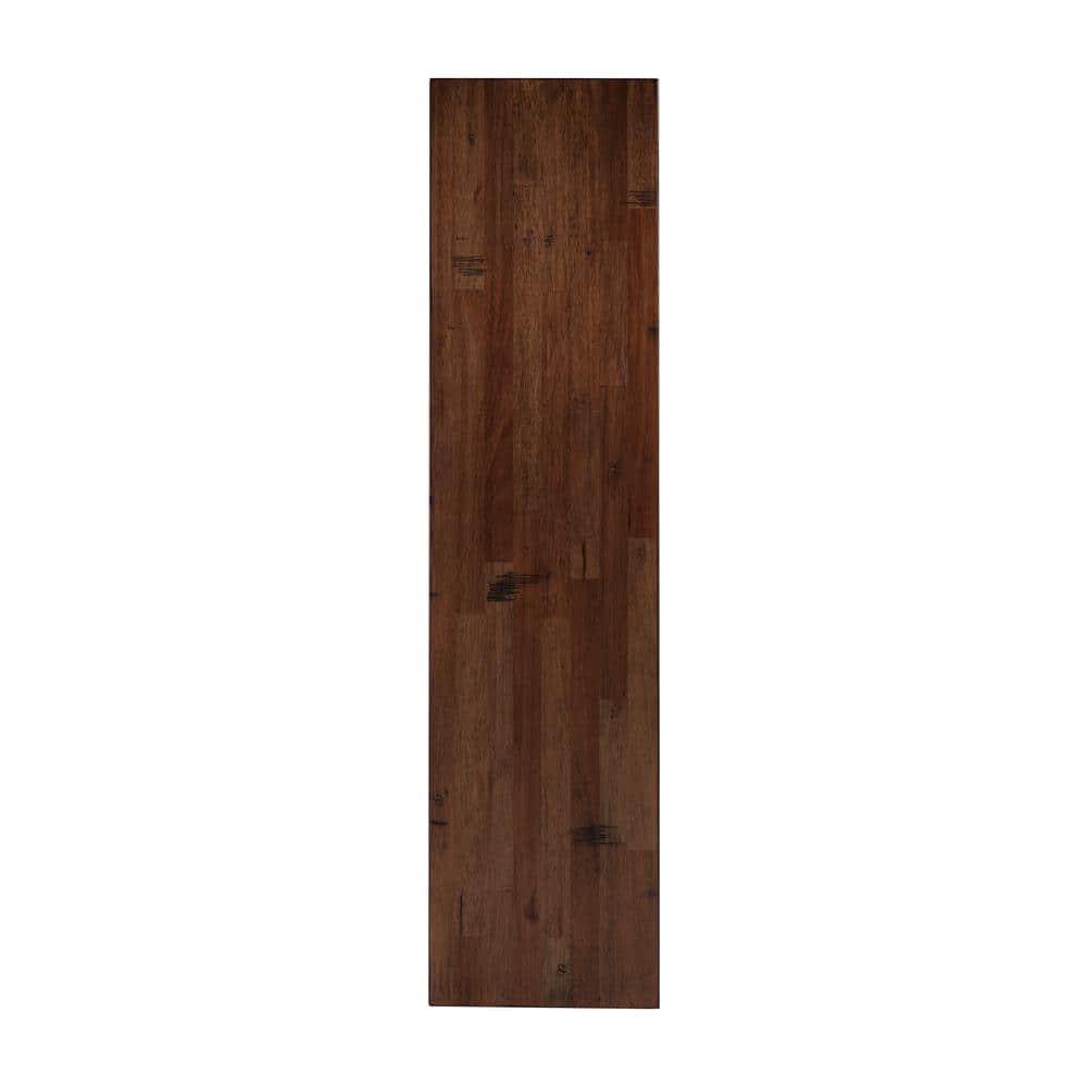HARDWOOD REFLECTIONS Solid Wood Butcher Block Shelf 48 in. W X 12 in. D X  1.5 in. H in Walnut Stain Hevea UV Finish HD1512FJRWDWUV-48 - The Home Depot