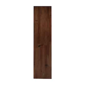 Solid Wood Butcher Block Shelf 48in. W X 12in. D X 1.5in. H in Distressed Walnut Stained Eucalyptus
