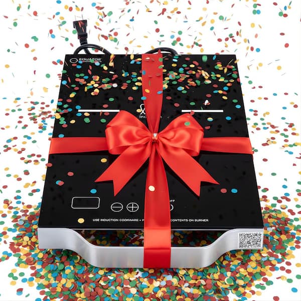 11 in. Portable Electric Single Element Ceramic Glass Top Surface Induction Cooktop in Black with Aluminum Handle