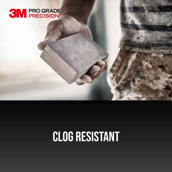 3M Pro Grade Precision 2.5 in. x 4.5 in. x 1 in. 60 Grit Faster Sanding, Sanding Block Sponge, (Case of 12)