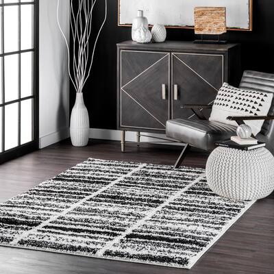9 X 12 Black And White Area Rugs, Black And Gray Rug