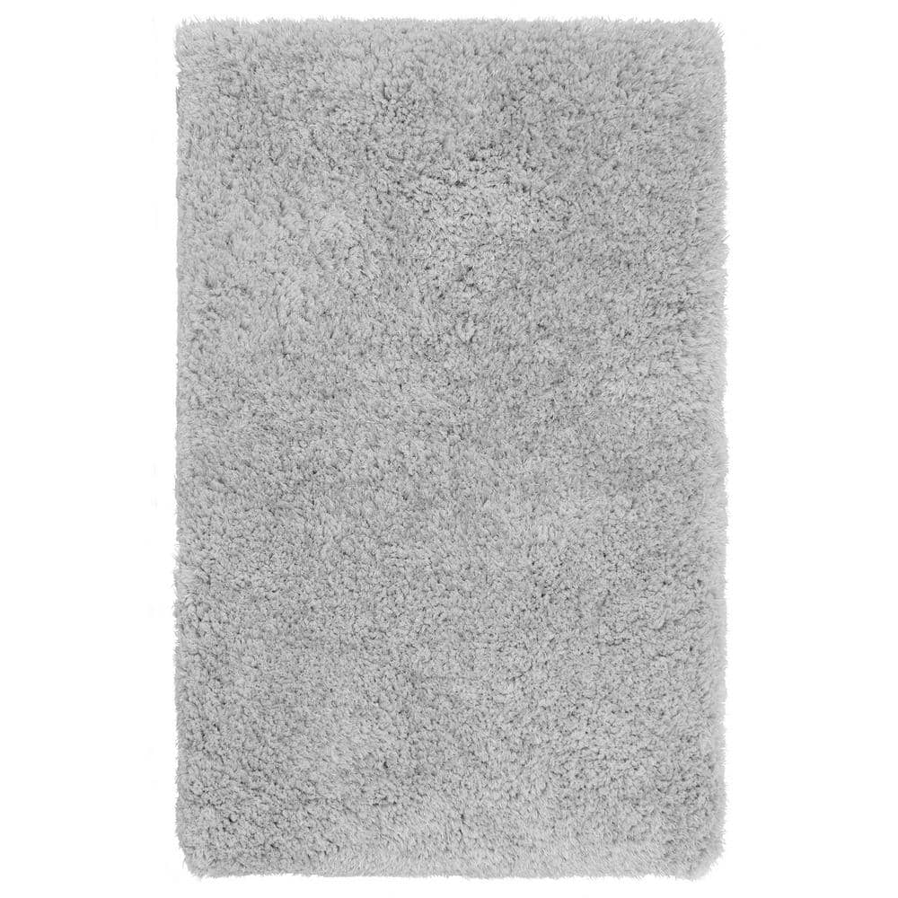Vista Living Shag Rug Collection Solid Print Contemporary Area Rug  Gray