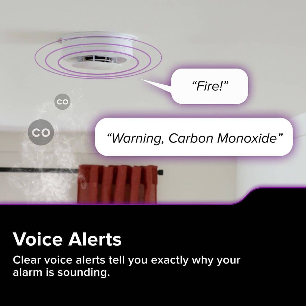 Kidde Hardwired Smart Smoke and Carbon Monoxide Detector, Voice Alerts, Interconnected Alarm