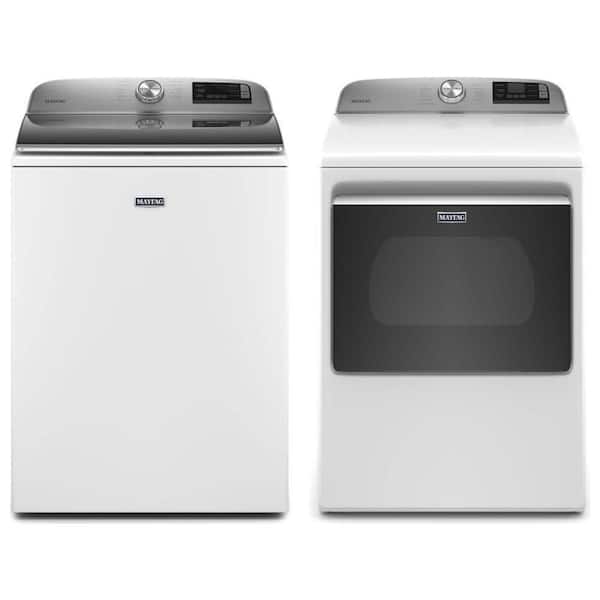 4.7 cu. ft. White Top Load Washer with Extra Power and 7.4 cu. ft. 240-Volt Dryer Set