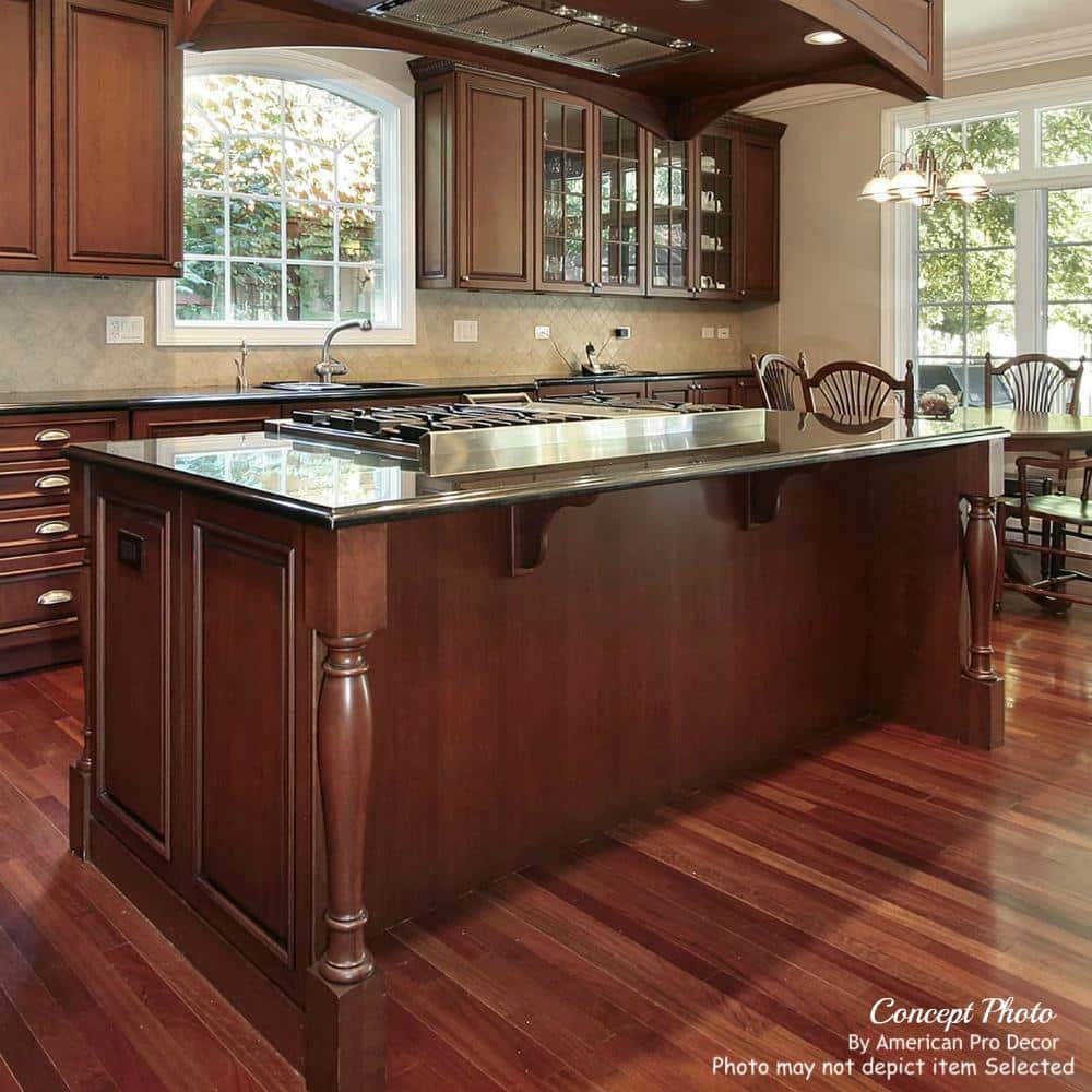 Unfinished Maple Traditional Full Round Kitchen Island Leg