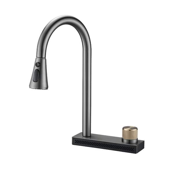 Dropship Kitchen Sink Flying Rain Waterfall Kitchen Sink Set 30x 18 304  Stainless Steel Sink With Pull Down Faucet, And Accessories to Sell Online  at a Lower Price