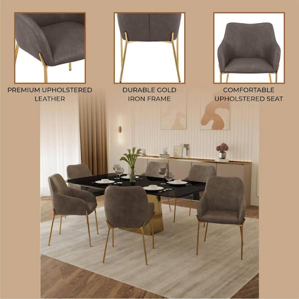 Leisuremod Zaire Dining Chair Upholstered in Fabric With