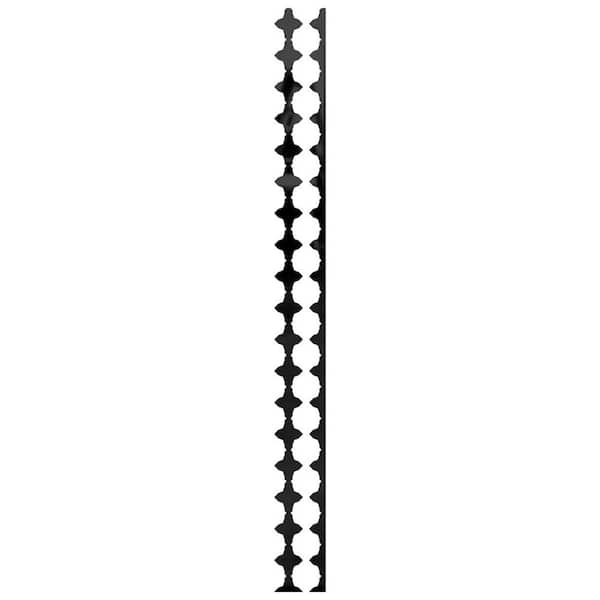 Ekena Millwork Pandora 0.125 in. T x 0.33 ft. W x 8 ft. L Black Acrylic Decorative Wall Paneling 17-Pack