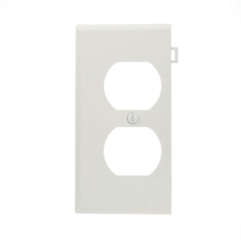 White Nylon 2-Port Duplex Receptacle Wall Plate
