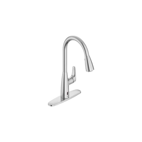 American Standard Colony Pro Touchless Single Handle Pull Down Sprayer Kitchen Faucet in Stainless Steel