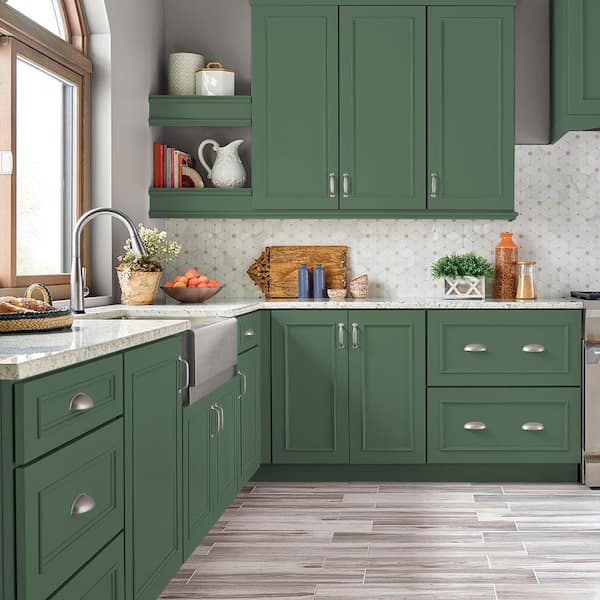 1 gal. #S410-6 Greener Pastures Semi-Gloss Enamel Interior/Exterior Cabinet, Door & Trim Paint