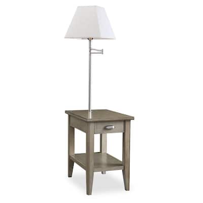 Leick Home End Tables Accent, Chairside Swing Arm Lamp Table