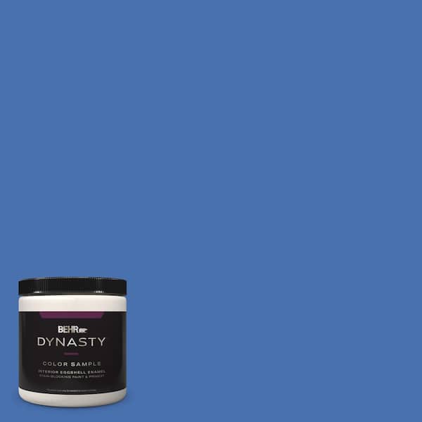 BEHR DYNASTY Home Decorators 8 oz. #HDC-SM16-07 Croquet Blue Eggshell Enamel Stain-Blocking Interior Paint & Primer Sample