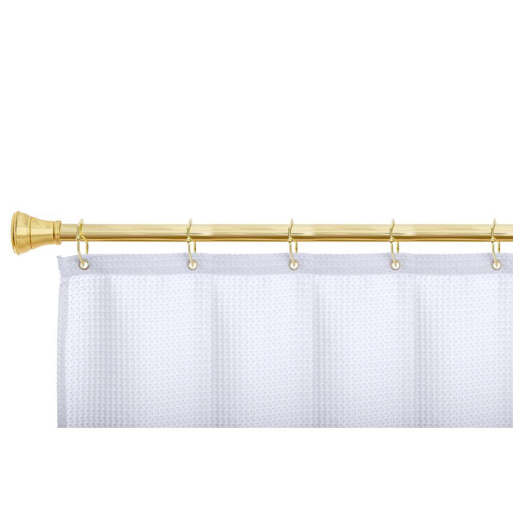 Gold Hexagonal Rustproof Zinc Shower Curtain Hooks Set of 12