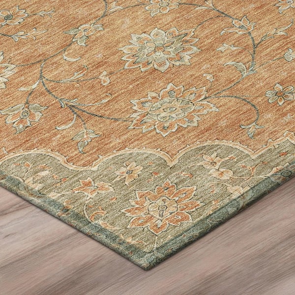 Chantille Machine Washable Indoor/Outdoor Abstract ACN3081 Terracotta 2 ft. x 7 ft. Runner Rug