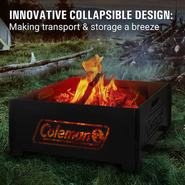 Coleman Pack-A-Way 10 in. Outdoor Wood Burning Portable Fire Pit