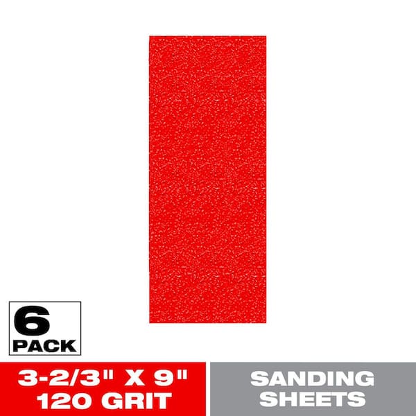 9 in. x 11 in. 80 Grit Course Sanding Sheet (12-Pack)