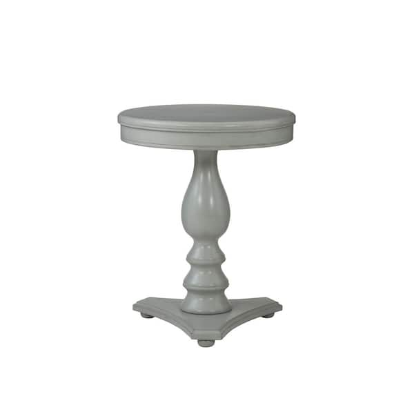 Grey pedestal side discount table