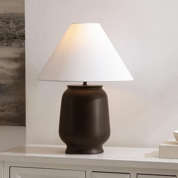 Mattie 20.75 in. Black Table Lamp