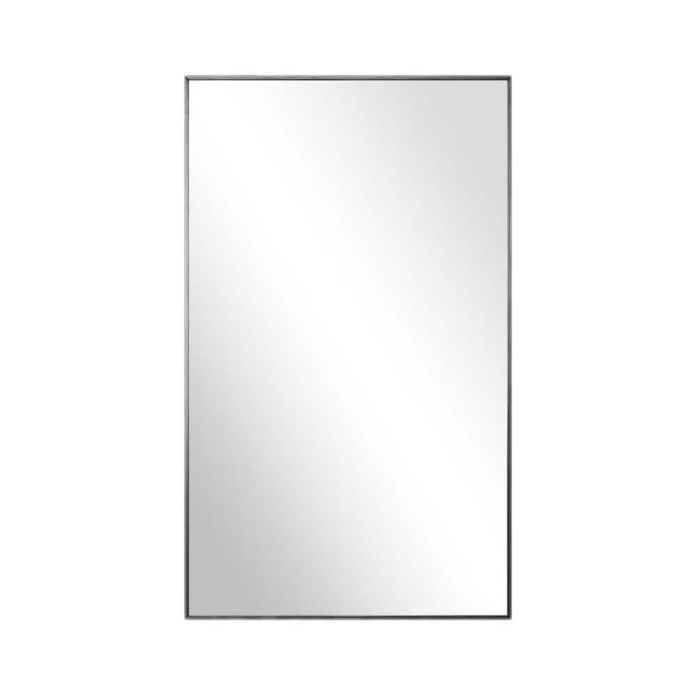 Black 59 in W x 35 in. H Rectangle Metal Framed Full-Length Bathroom Vanity