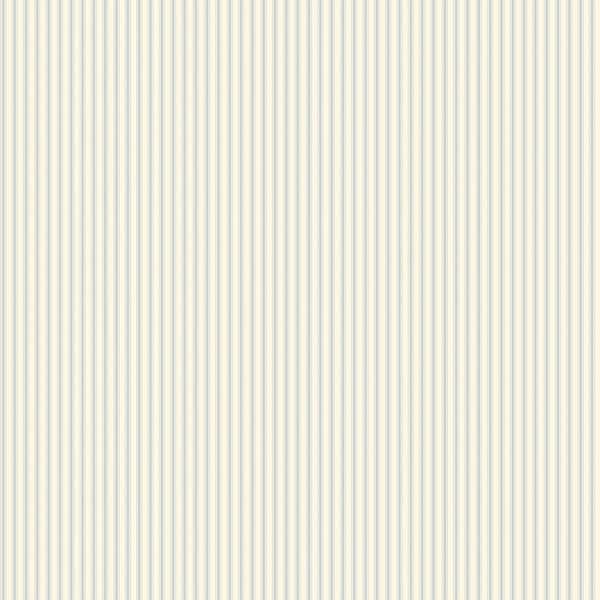 Unbranded Smart Stripes 3 Blue/Beige Ticking Stripe Matte Finish Non-Pasted Vinyl on Non-Woven Wallpaper Sample