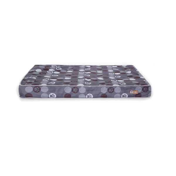 K and H Pet Products Large Gray/Paw Print Superior Orthopedic Indoor/Outdoor Bed