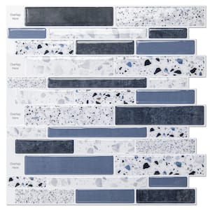 Blue Stone Design 12 in. x 12 in. Vinyl Peel and Stick Tile Backsplash for Kitchen (9.5 sq. ft. /Box)