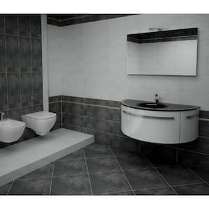 Cosmopolitan Charcoal 23.62 in. x 23.62 in. Matte Porcelain Floor and Wall Tile (11.625 sq. ft. /case 3 pieces per case)