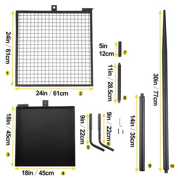 VEVOR Campfire Grill Grate Double Layer 3 Section Height