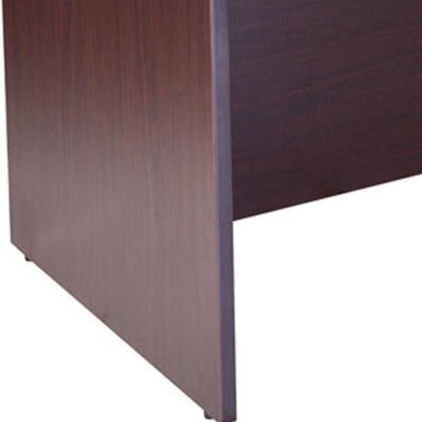 Benjara Nea 30 in. Rectangle Mocha Brown Wood Office Desk BM340736