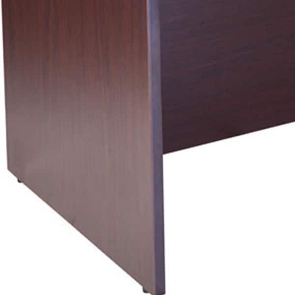Benjara Nea 30 in. Rectangle Mocha Brown Wood Office Desk BM340736