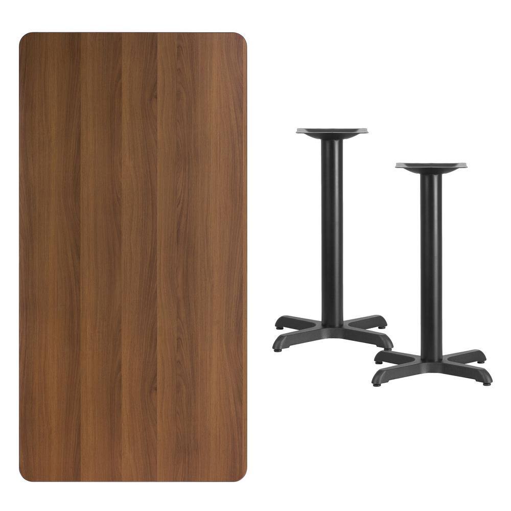 Contemporary 60'' Rectangular Walnut Laminate Dining Table