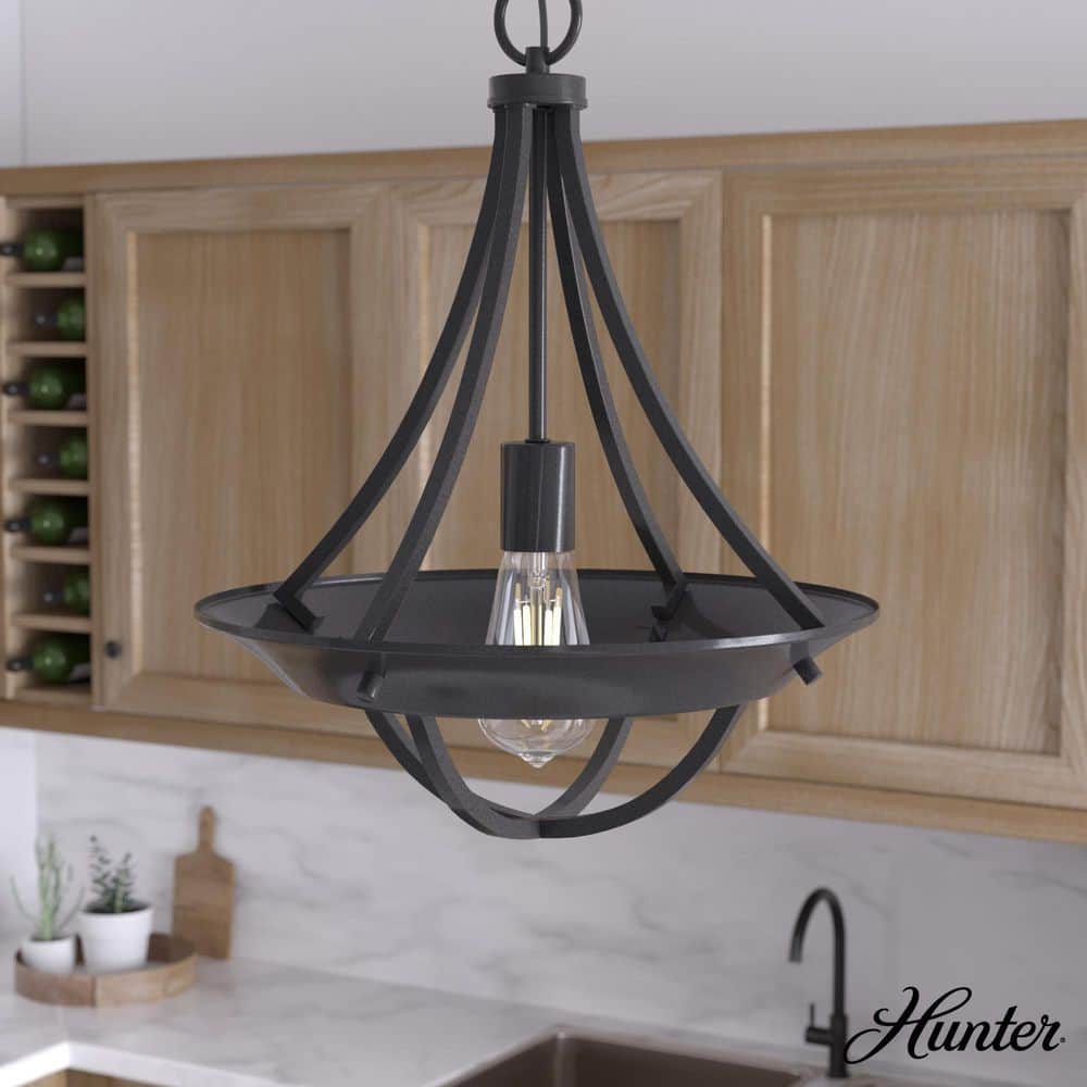 Noble Bronze Mountain Modern 14" Pendant Light with Glass Accents
