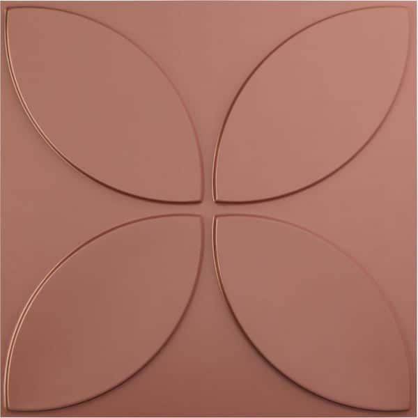 Ekena Millwork 19 5/8 in. x 19 5/8 in. Primrose EnduraWall Decorative 3D Wall Panel, Champagne Pink (Covers 2.67 Sq. Ft.)