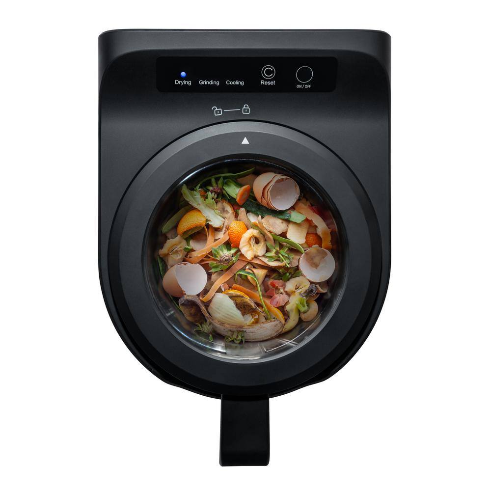 Luma Black Electric Kitchen Composter with Clear-View Lid