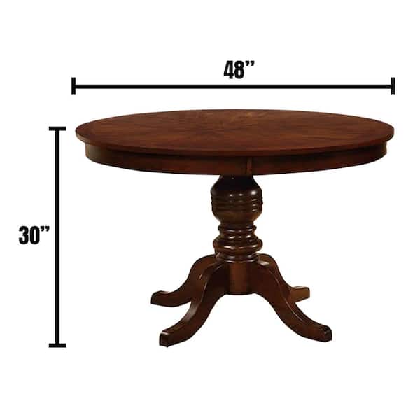 William S Home Furnishing Carlisle Brown Cherry Round Dining Table Cm3778rt The Depot William S Home Furnishing Carlisle, Round Cherry Kitchen Table
